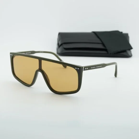 Isabel Marant IM 0096/S 01ED 70 Shield Sunglasses - Green/Brown - Picture 7 of 10